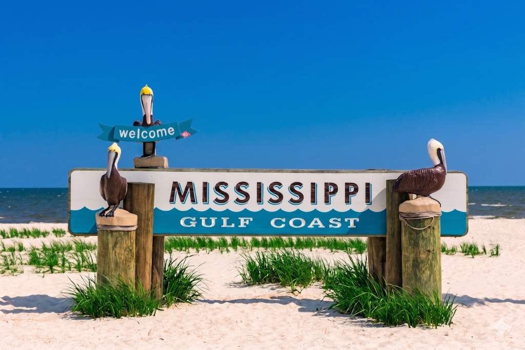 Mississippi welcome sign.