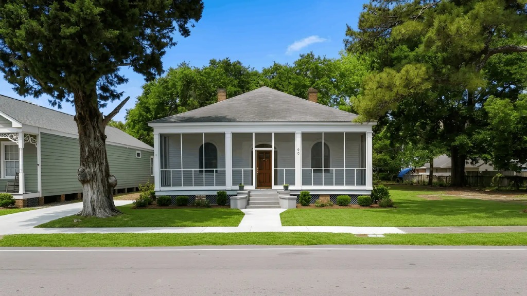 gretna louisiana historic cottage screened in porch
