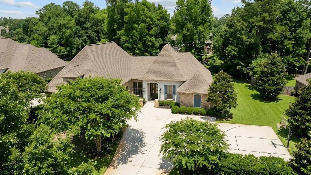 madisonville la luxury real estate aerial french provincial basketball
