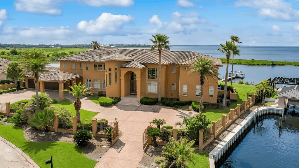 slidell mediterranean waterfront mansion
